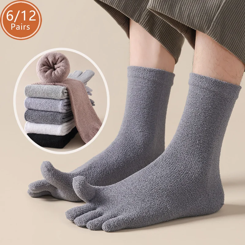 Thermal Sock Winter - 6/12 Paar dicke, thermische Zehensocken für