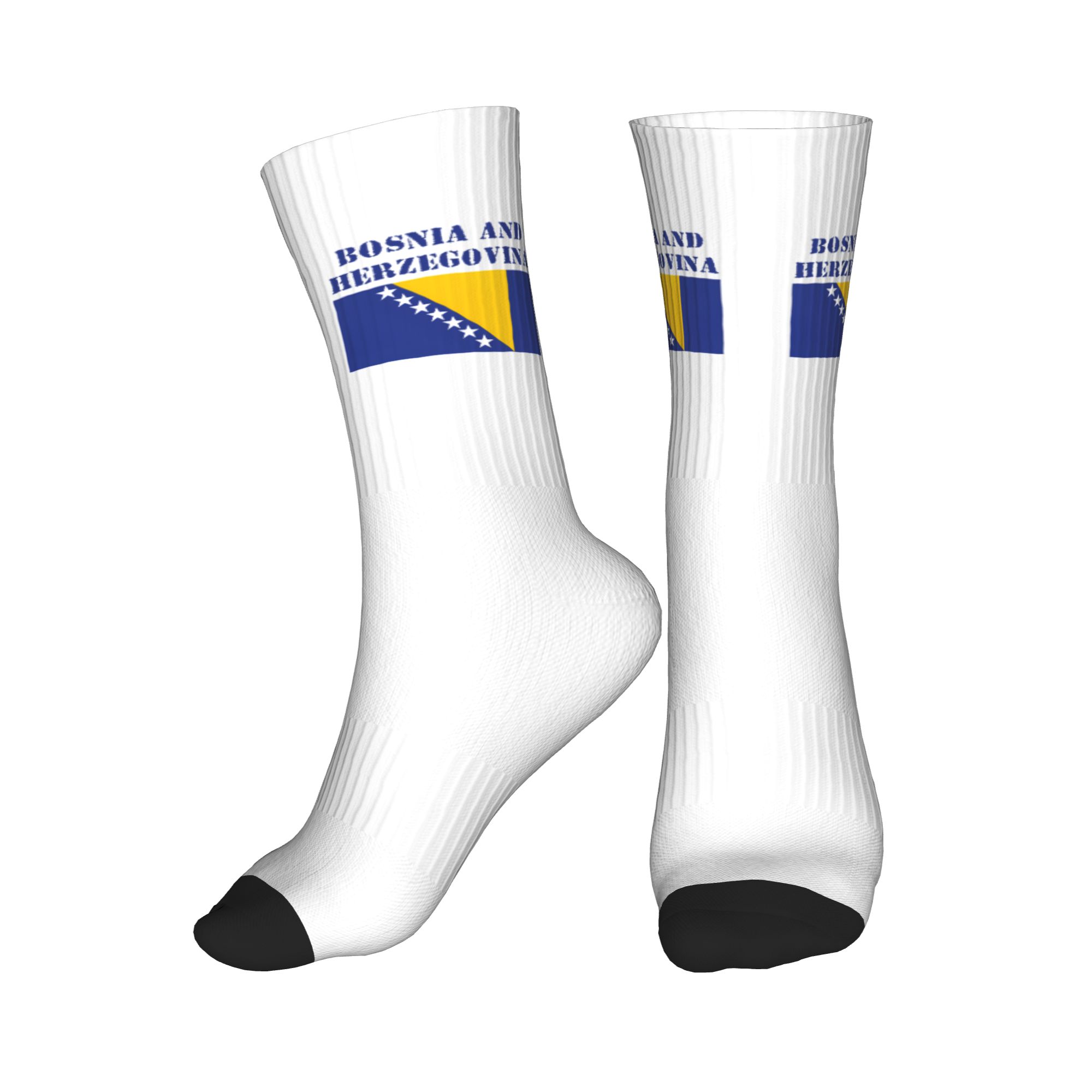 Dress Sock Men - Neuartige Herren-Socken mit Bosnien- und Herzegowina-Flagge,