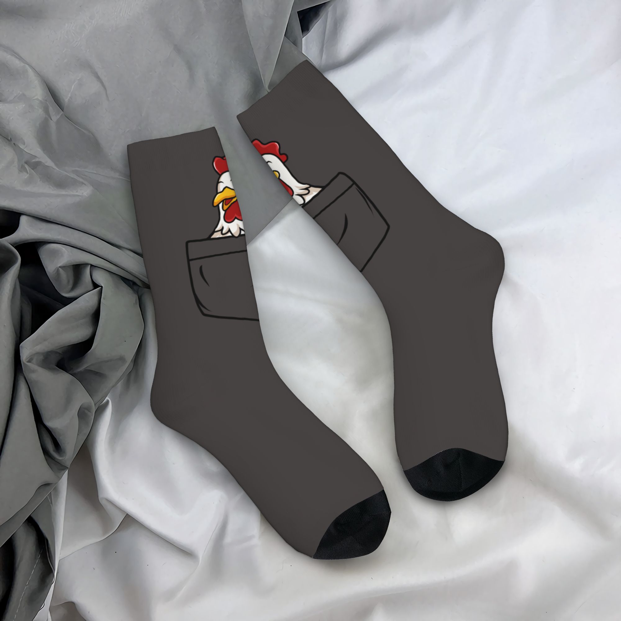 Dress Sock Men - Maßgefertigte Unisex-Socken mit 3D-Druck von Hähnchen-Motiven