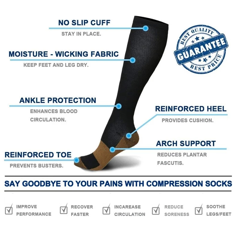 1 Paar Männer Frauen Sport Kom – Compression Sock Medical Bewertung und Preis