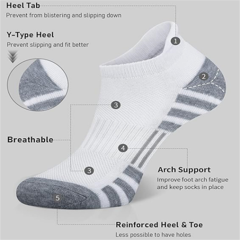 6/24 Paar Gepolsterte Atmungsa – Athletic Sock Cushion Bewertung und Preis